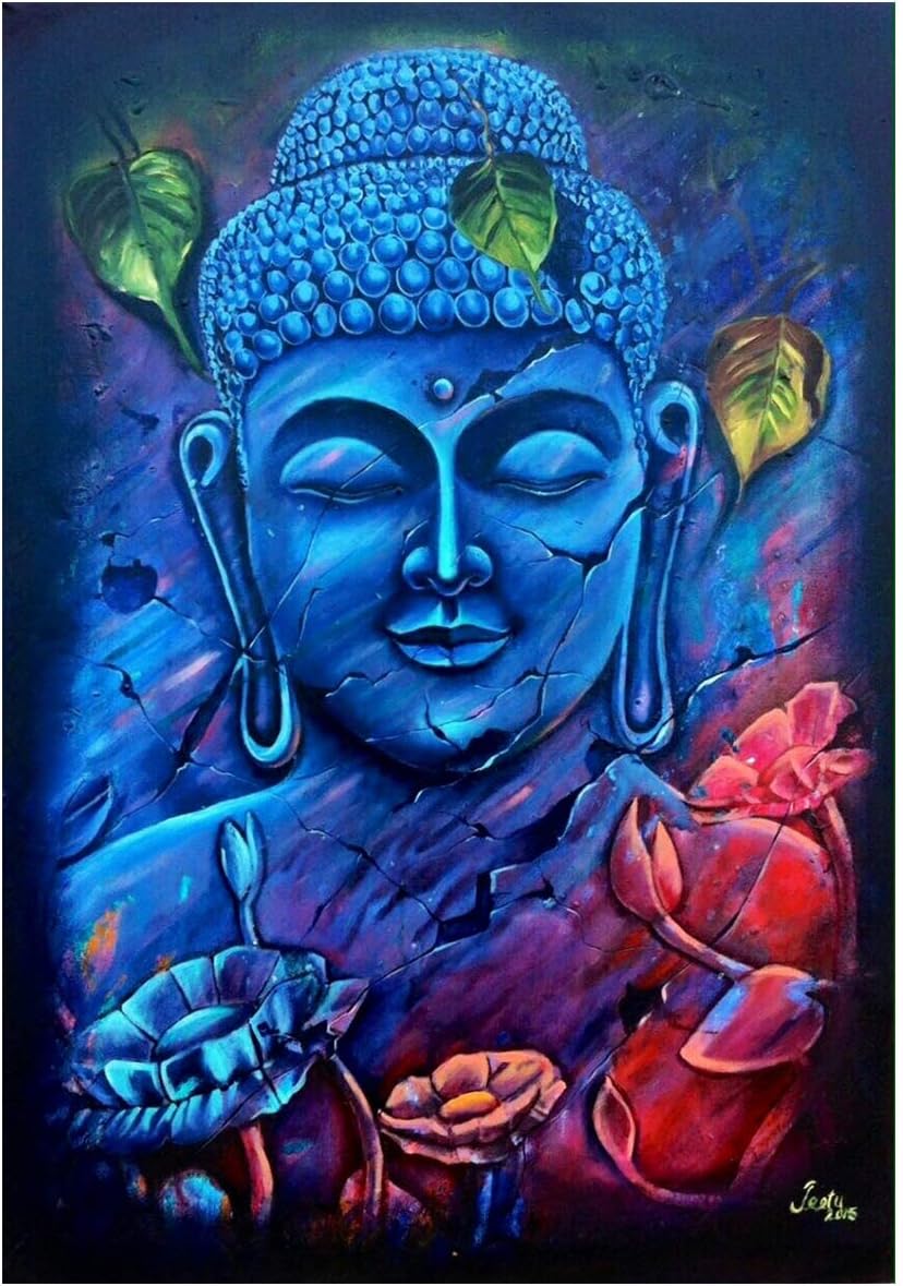 Mobicus 5D DIY Full Diamond Diamond Painting,Living Room Decorative Wall Stickers Wallpaper，Buddha(30x40cm/12x16inch)