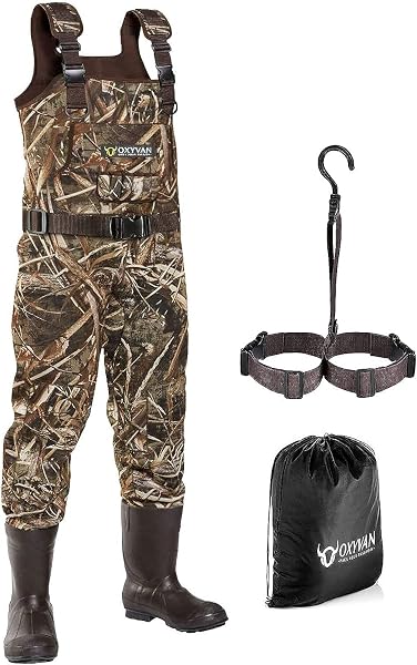 OXYVAN DUCK HUNTING WADERS WITH 600G RUBBER BOOTS...