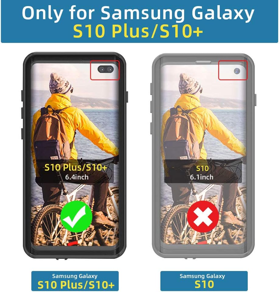 Beeasy for Samsung S10+ Case Waterproof IP68 Built-in Screen Protector - Image 3