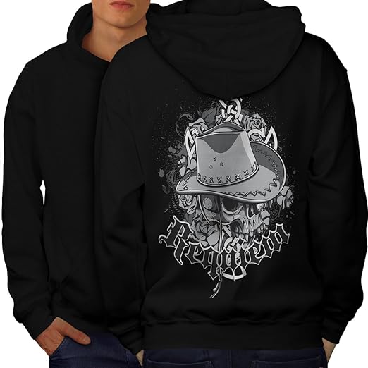 Amazon.com: wellcoda Fashion Dead Cowboy Mens Hoodie, Cowboy Printed on The Jumpers Back: Clothing