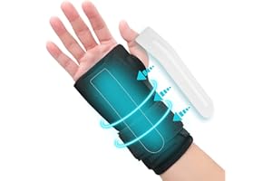 Tolaccea Wrist Brace Hand Ice Pack for Pain Relief, Wrist Splint for Arthritis Pain and Support, Reusable Gel Cold Pack for Hot & Cold Therapy, for Carpal Tunnel,Injuries -for Either Wrist