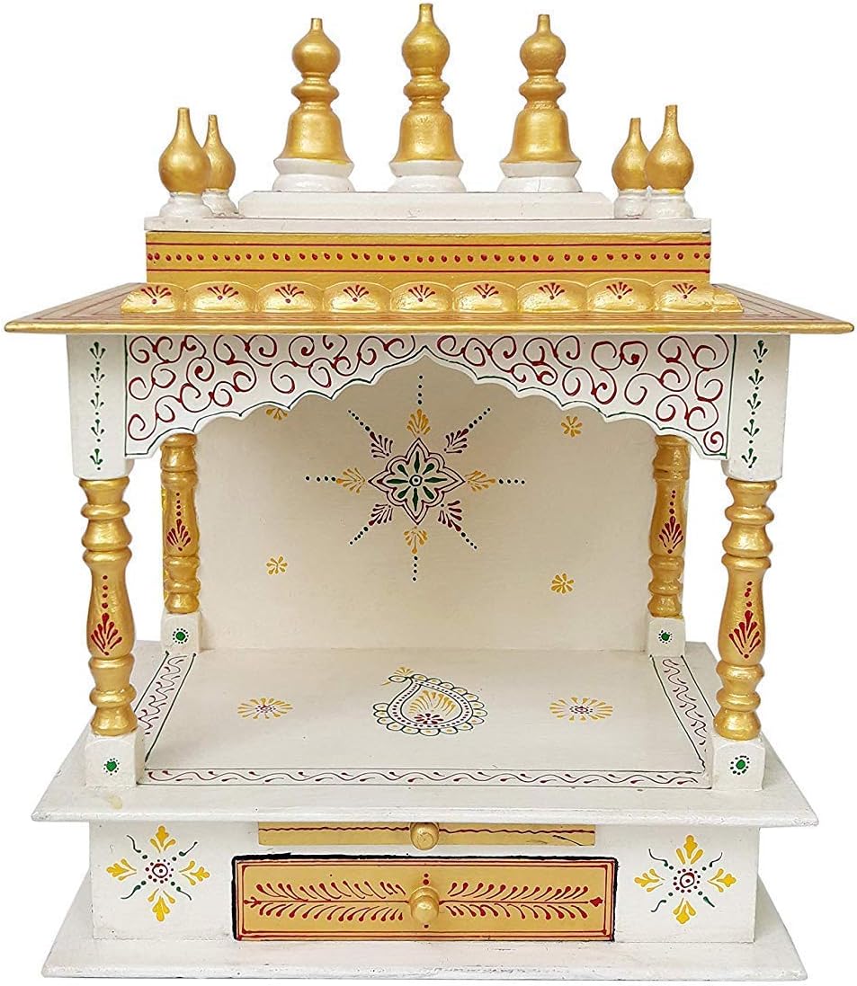Amazon Com Pooja Mandir Pooja Mandap De Madera Para Colgar En