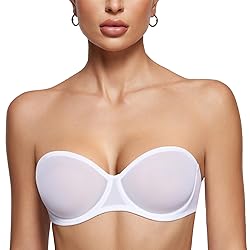 INLYRIC Women's Sheer Strapless Bras Mesh Sexy