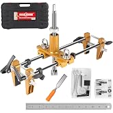 ANGELSWORD Door Lock Installation Kit, Door Lock Hole Opener Kit, Lock Mortiser for Wooden Doors, Mortise Jig with 3 Drill Bits