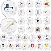 30 Pcs Funny Trophy Awards Gifts Bulk Mini Acrylic Reward Teacher Nurse Coworker Team Employee Staff Appreciation Gift Small Clear Acrylic Medallions for Office