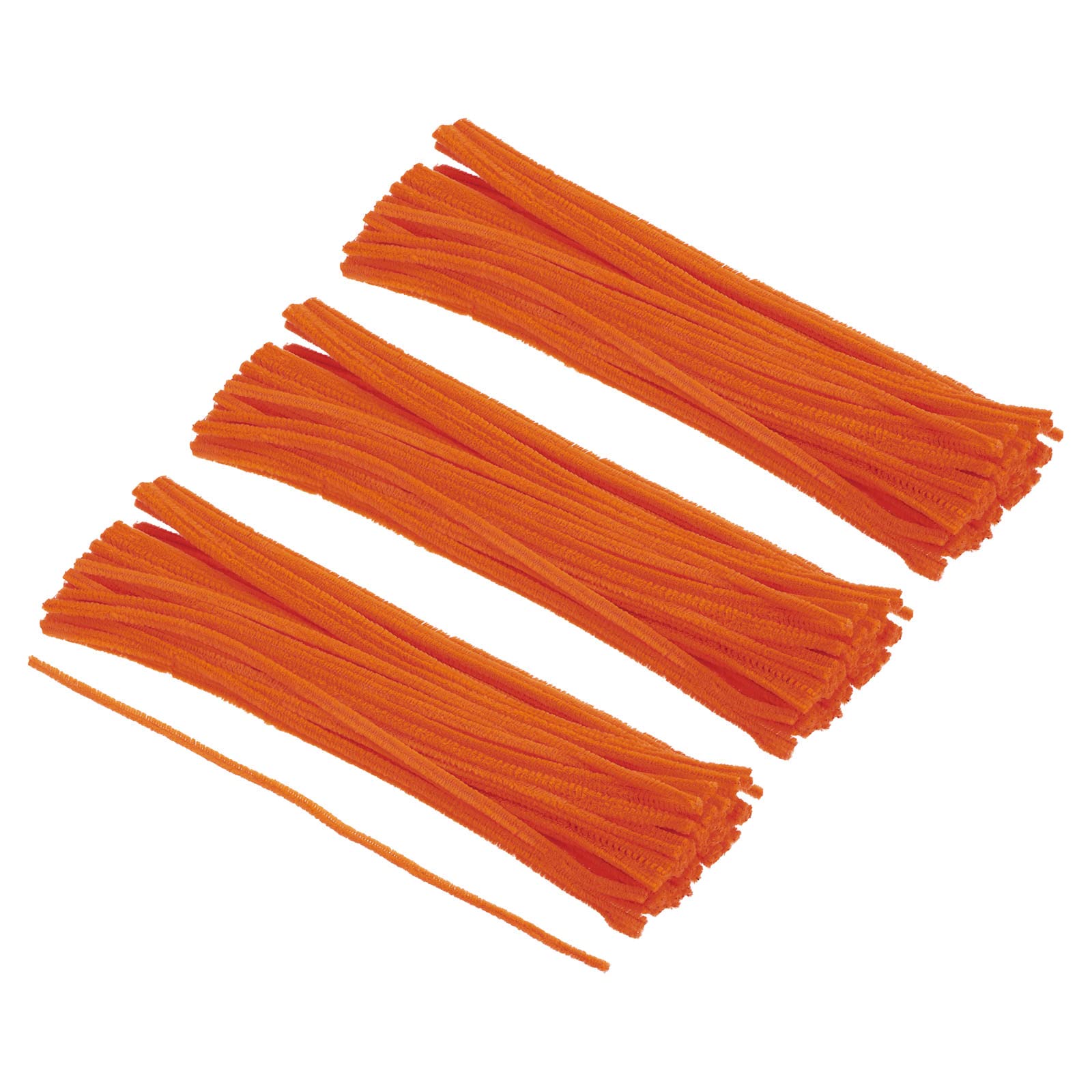 PATIKIL 30CM/12Inch Pipe Cleaners, 300 Pack Flexible Chenille Stems for DIY Art Creative Crafts Party Decorations Handicrafts Handwork, Orange