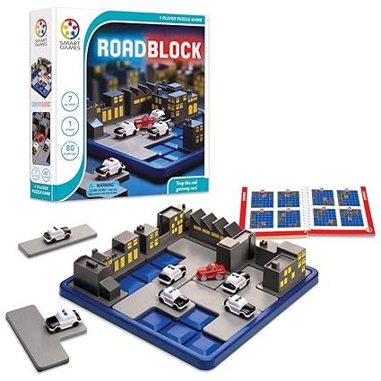 Smartgames Roadblock Cognitive Skill Building Puzzle Game Featuring 80 Challenges For Ages 6 Adult - 