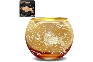 AOVILA Taurus Gifts for Women Gold Votive Candle Holder Tea Light Candle Holder with Tea Light Candle Gift Set for Zodiac Astrology Birthday Gifts Women Mother Home Decor Table Centerpiece