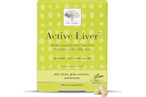 NEW NORDIC Active Liver 30-Day Supply, Daily Liver Supplement, Milk Thistle, Artichoke & Turmeric, 30 Tablets (Pack of 1)