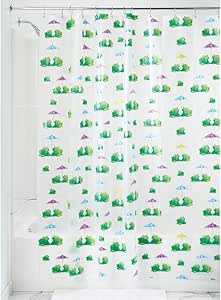 Amazon Com Idesign Frogs Shower Curtain Pvc Free 72 X 72 Green