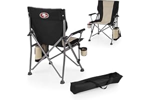 PICNIC TIME NFL Unisex-Adult NFL Outlander Folding Camping Chair with Cooler, Heavy Duty Beach Chair