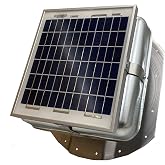 Solar Blaster Solar Mega RoofBlaster for 3.5" ribbed Conex Shipping Container Vent (Galvanized) | Solar Roof Vent Fan for Shipping Container Shipping Container Accessories Storage Container Vent