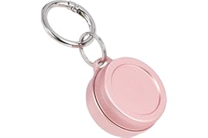 SOBAHIDO Daily Metal Carrying Case - Portable Keychain Pill Holder, Waterproof Small Travel pill Container for Earplugs Coins, Compatible with Loop, Eargasm & Vibes, Compact Mini Purse Pill Box (Pink)