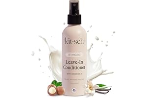Kitsch Argan Milk Leave In Conditioner Spray – Lightweight Moisturizing Hair Spray for Women and Men - Hair Detangler Spray f