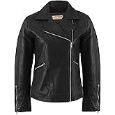 Leather Artist Women’s Real Lambskin Asymmetrical Motorcycle Jacket-Biker Style Genuine Womens Leather Jacket