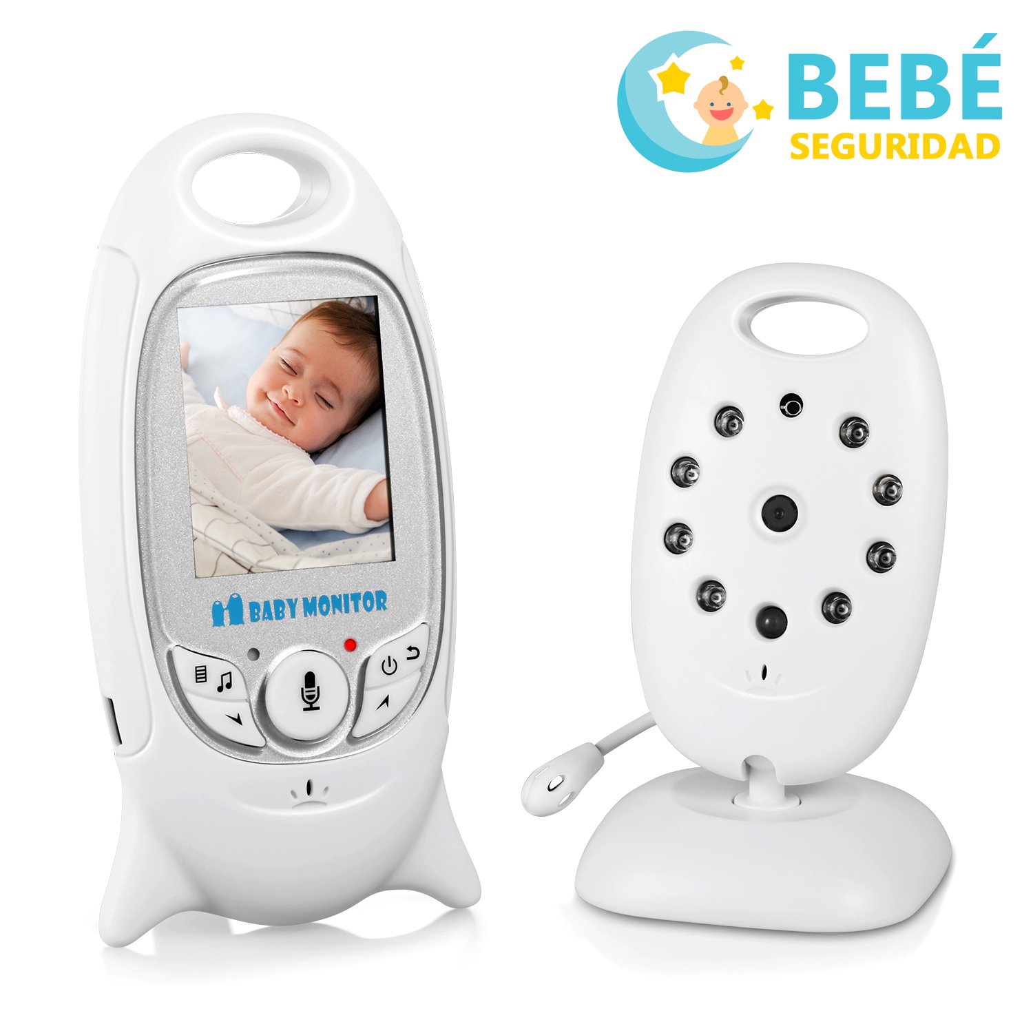 Monitor Bebé Vigilabebés Cámara Inalámbrico Digital MiuVei Pantalla LCD de  Visión