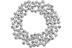 Lurrose 100pcs Mini Jingle Bells for Crafting Gold Open Bells with Loud Sound for DIY Bracelets Anklets