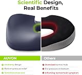 AUVON Donut Pillow Seat Cushion Memory Foam Navy Blue for Hemorrhoids view 4