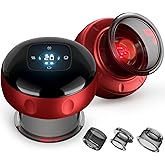 Cakoutanb 2 Pack Smart Cupping Therapy Massager, 7 in 1 Red Light Cupping Therapy Set with 2 Modes for Targeted Pain Relief, Muscle Soreness,Tighter Skin,Cupping Kit with 12 Levels Suction and Heat