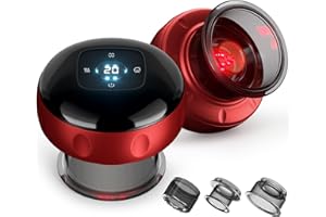 Cakoutanb 2 Pack Smart Cupping Therapy Massager, 7 in 1 Red Light Cupping Therapy Set with 2 Modes for Targeted Pain Relief, Muscle Soreness,Tighter Skin,Cupping Kit with 12 Levels Suction and Heat
