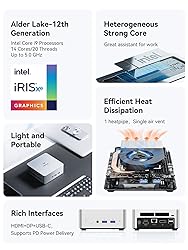 MINISFORUM Mini PC UN1290 Intel Core i9-12900HK 14