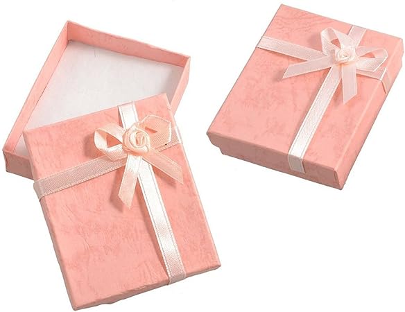 SODIAL(R) 2 x Caja para Regalo / Pulsera con Lazo, Color Rosa: Amazon.es: Hogar