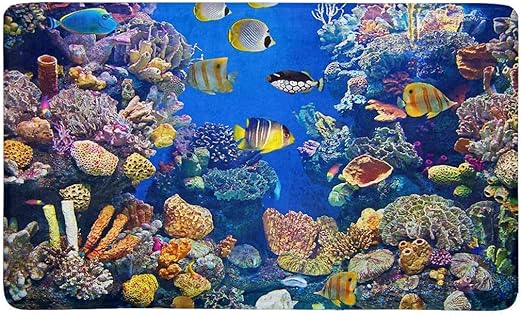 Coloridos Peces de Coral Debajo del Felpudo del océano Alfombra de