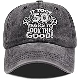 Splash Brothers Customized 50th Birthday Gifts Baseball Cap, It Took 50 Year to Look This Good Embroidery Hat for Women Men