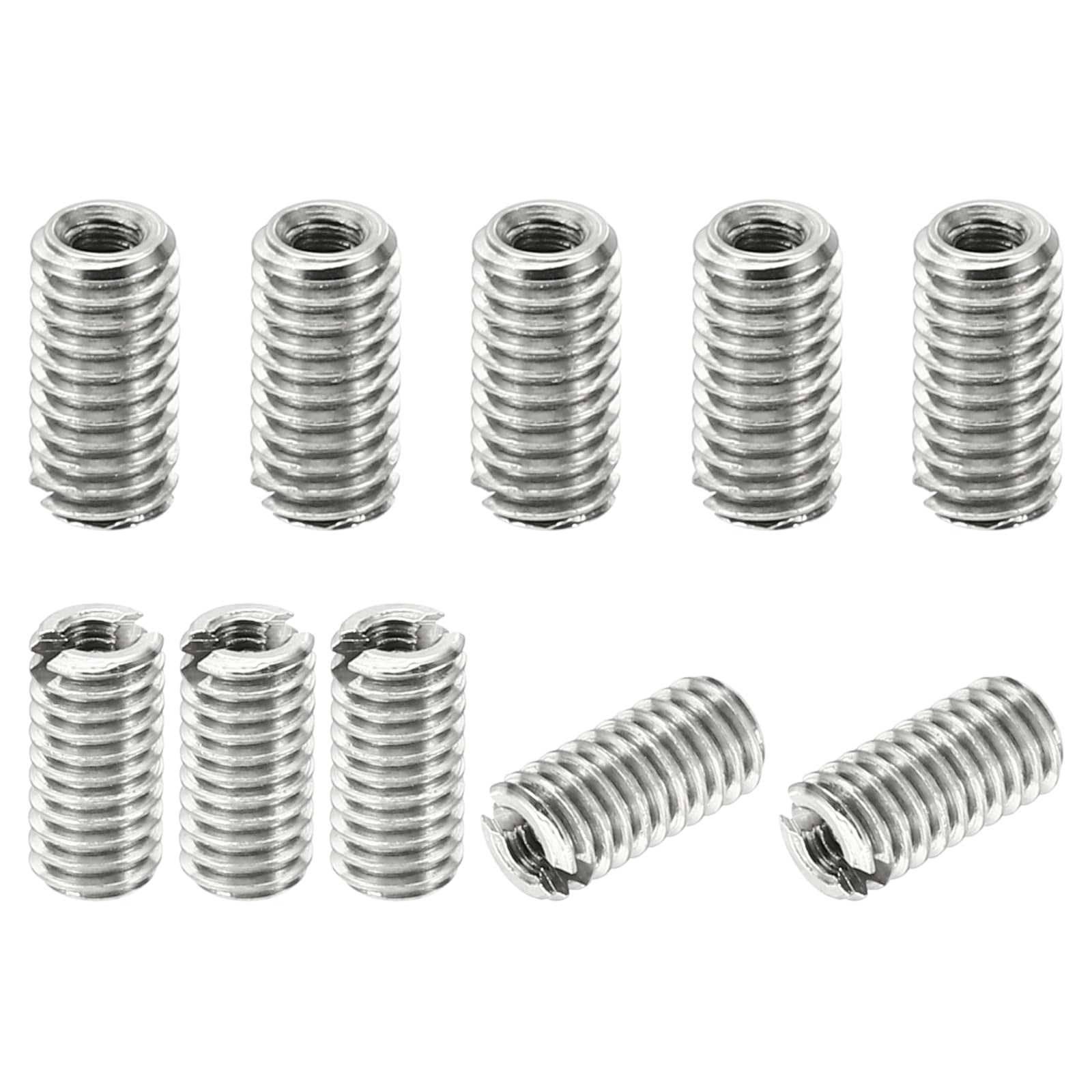 PATIKIL Thread Adapters Sleeve Reducing Nut, 10 Pcs M4x0.7 Male to M2x0.4 Female Repairing Insert Nut Screw Reducer Stainless Steel Fastener 8mm