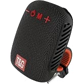T&amp;G Bluetooth Speaker for bike ,  Wireless Ebike Speaker  with Handlebar | Mini Golf cart speaker , Portabler speaker for bicycle &amp; scooters , TF Card , IPX5 Waterproof , 10W Loud Gift , black