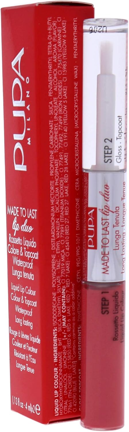 Pupa Milano Made To Last Lip Duo - 008 Miami Pink For Women 0.13 oz Lipstick, Made To Last Lip 008 Miami Pink - Image 5