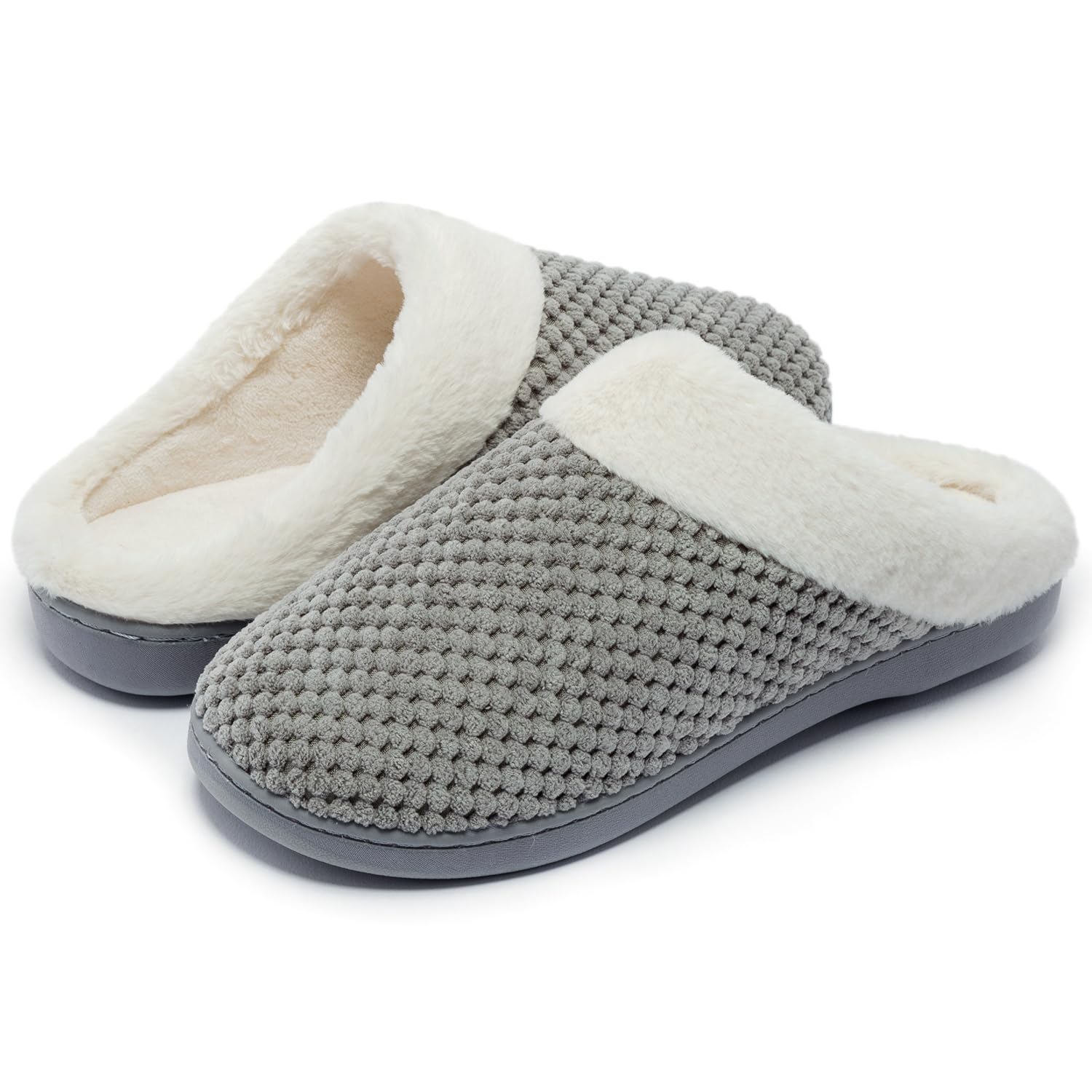 Photo 1 of ***usm 5-6 usw 7:-8UApolter Womens Memory Foam Slippers Plush Fleece Lined Lady House Slippers Anti-Skid for Indoor Outdoor