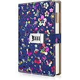 ARRLSDB Diary with Lock for Women, A5 PU Leather Journal with Lock 240 Pages Password Journal Locking Personal Diary (Multicolor)
