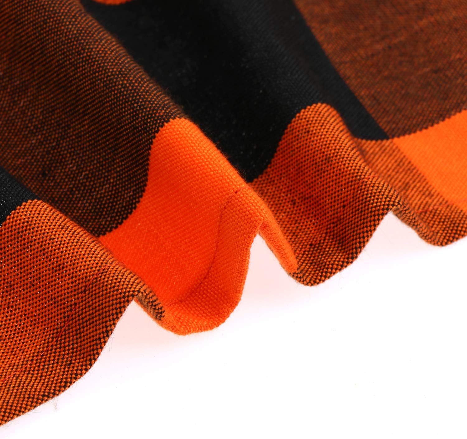 Wusteg 8 Packs Fall Place Mats Halloween Table Place Mats Cotton Family Tabletop Cloth Orange Black Buffalo Chech Plaid Decor Cloths for Home Restaurant Outdoor Daily Use, 15.7 x 23.6 Inches: Home & Kitchen