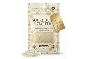 KOZY KRAFT Sourdough Starter Culture – Dehydrated Wild Dry Yeast for Baking Homemade Artisan Bread – Organic, Non-GMO, Fresh, Long-Lasting & Beginner-Friendly (5 Grams)