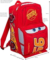 Disney Cars 3D Backpack Lightning McQueen School Bag Kids Red 40cm 27cm view 8