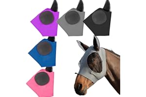 HOPKELL 1 Pcs Elastic Fly Masks for Horses with Ears
