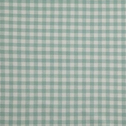 Homescapes Pure Cotton Furnishing Fabric Gingham Check Blue
