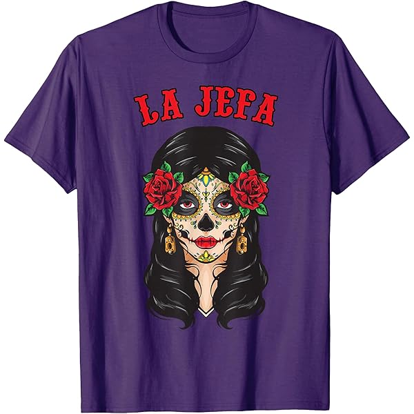 Streetwise Catrina Graphic Tee – Day Of The Dead Sugar Skull T-Shirt, Heavyweight Cotton