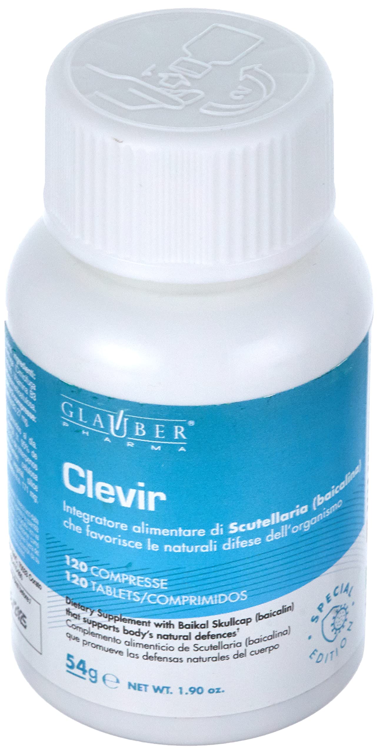 GLAUBER PHARMA CLEVIR 120comp, Black, Standard
