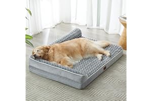 BFPETHOME Orthopedic Dog Beds for Large Dogs - Pet Sofa with Removable Washable Cover, Waterproof Lining and Nonskid Bottom