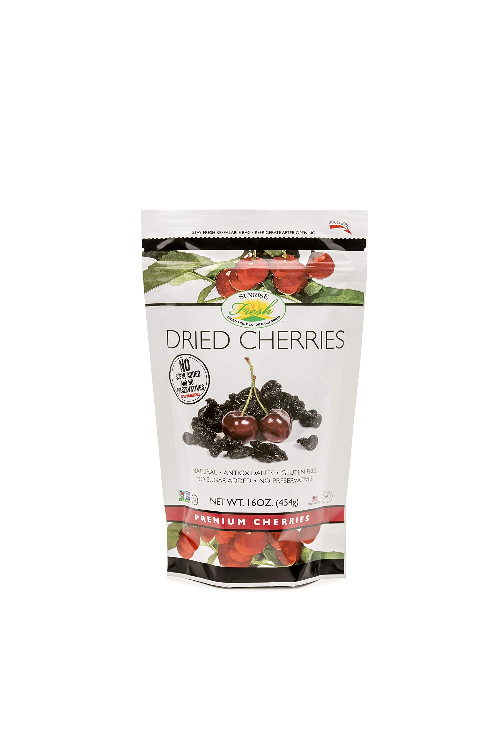 Sunrise Fresh Dried Fruit Company No Sugar Added Dried Dark Sweet Cherries, 16 oz. Bag Buy