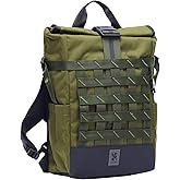 Chrome Industries Barrage 18L Moss X Roll-Top Backpack – Water Resistant Bag for Work, School, Travel – Features Cargo Net & Laptop Pocket