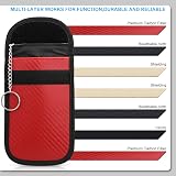 Diyife Faraday Pouch Car Keys 2 Pack RFID Signal Blocking Key Fob Red view 5