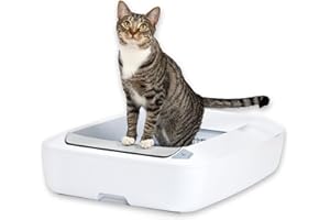 PetSafe ScoopFree Crystal Plus Automatic Self-Cleaning Cat Litter Box System – Not Enclosed – Advanced Odor Control – Includes 1 Disposable Crystal Litter Tray – White (PAL00-18016)