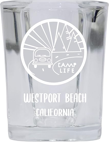 Westport Beach California Souvenir - Vaso de chupito de licor (base