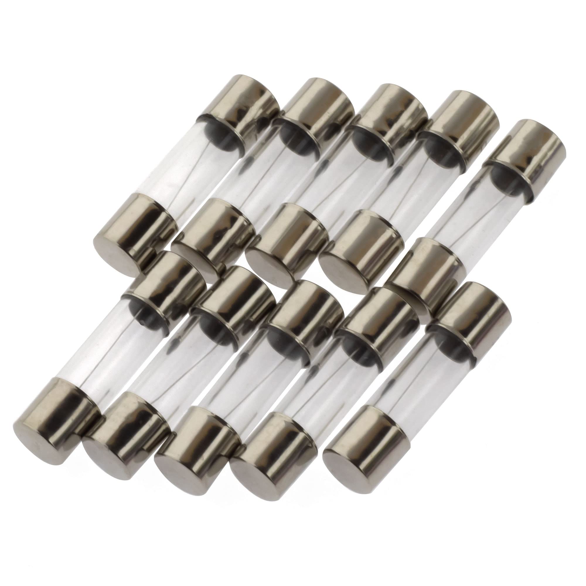 SeKi Micro Fuse 0.125 A (125 mA), 5 x 20 mm, Fast Blow, Pack of 10 Glass Fuses 250 V