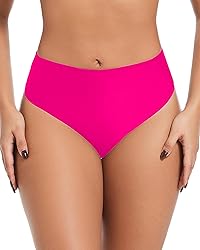 AFOLIRY Women's Sexy High Waisted High Cut Cheeky