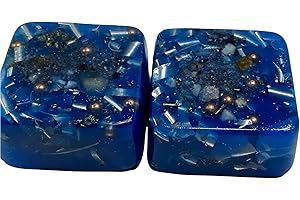 RISE PERSPECTIVE Blue 2 Mini Cube Tower Busters Crystal Orgone (Blue)