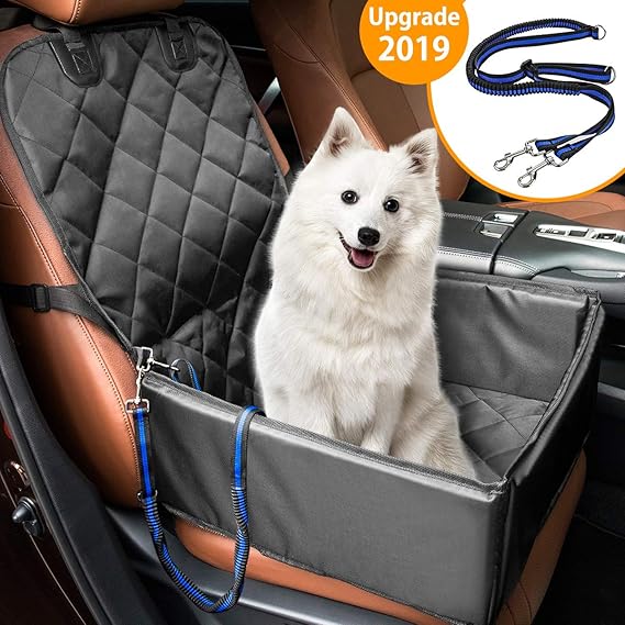 Hunde Autositz MATCC Wasserdicht Autositzbezug Hundeautositz Vordersitz mit Extra Hunde Sicherheitsgurt Sitzbezug Autoschutzd
